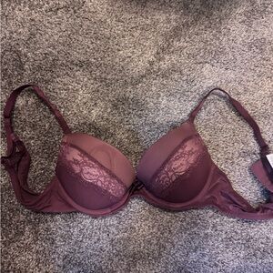 Adore Me Lace Detail Bra in Deep Purple